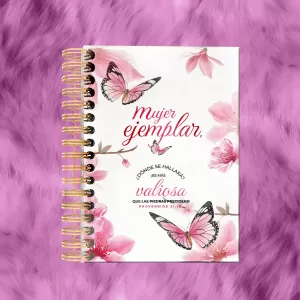 LIBRETA DE ANILLAS CON ELASTICO MUJER EJEMPLAR