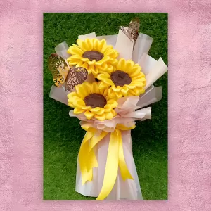 Ramo c/ 3 Girasoles Eternos