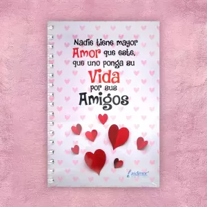 Cuaderno Grande - Portada de corazones