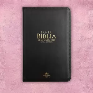 Biblia Mediana - Negro (Textura piel)