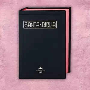 Biblia - Negra de filo rosado