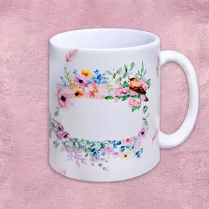 Taza - Flores celeste