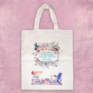 Bolso - Flores Celeste