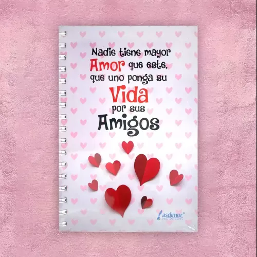 Cuaderno Grande - Portada de corazones