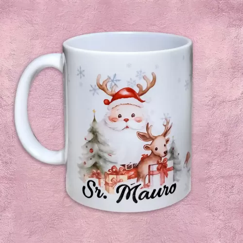 Taza - Santa con Reno